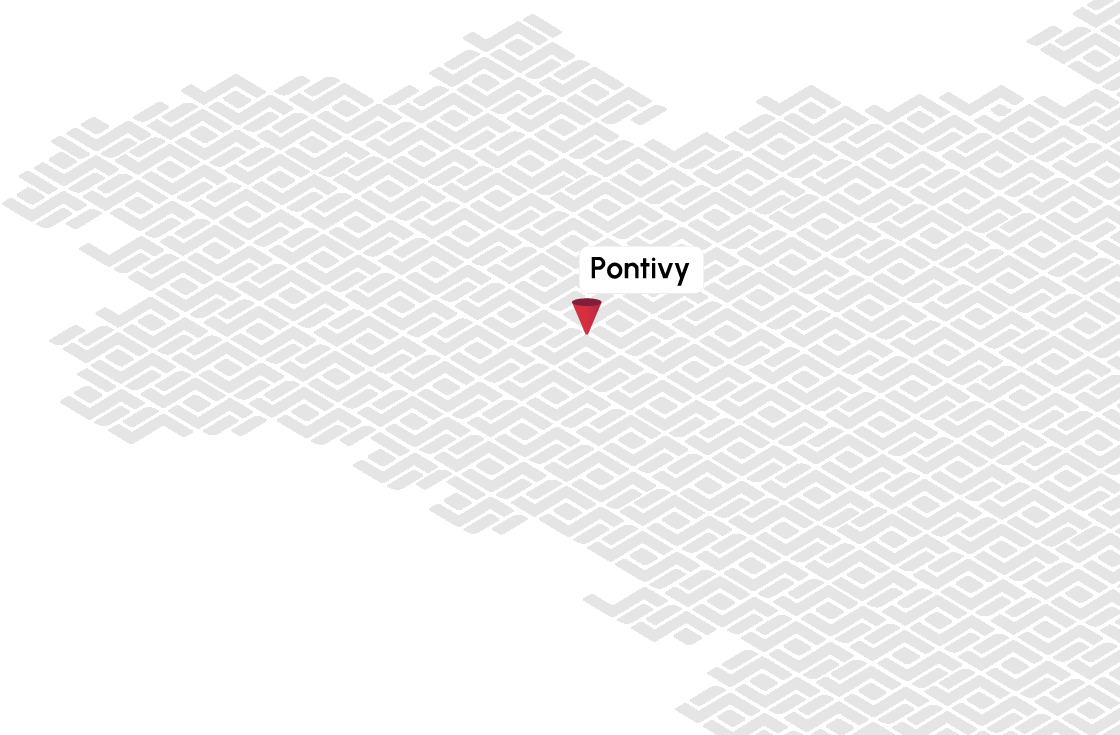 Carte de la bretagne - Pontivy